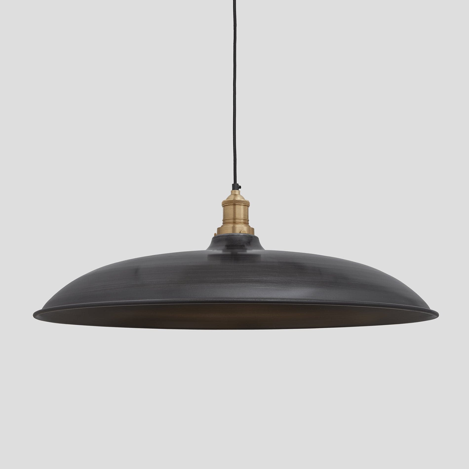 Brooklyn Giant Bowl Pendant - 24 Inch - Pewter Industville BR-GBP24-P-BH