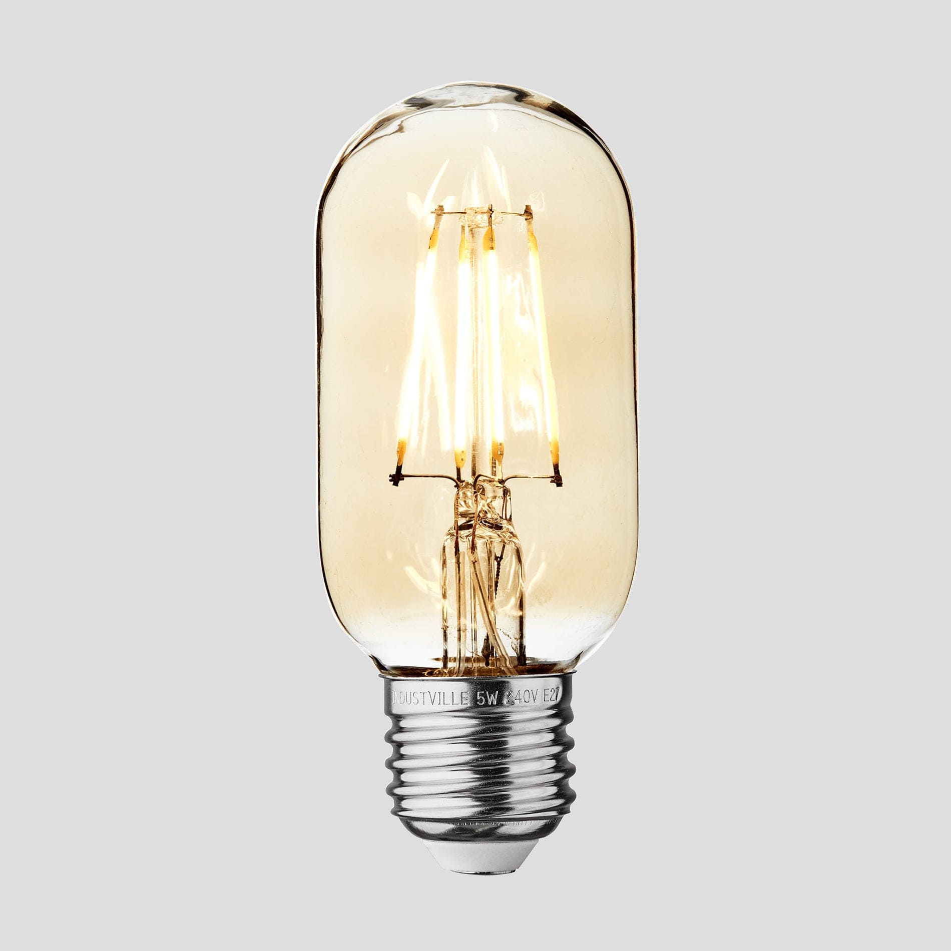 Vintage LED Edison Bulb Old Filament Lamp - 5W E27 Tube T45 Industville T45-5W-A