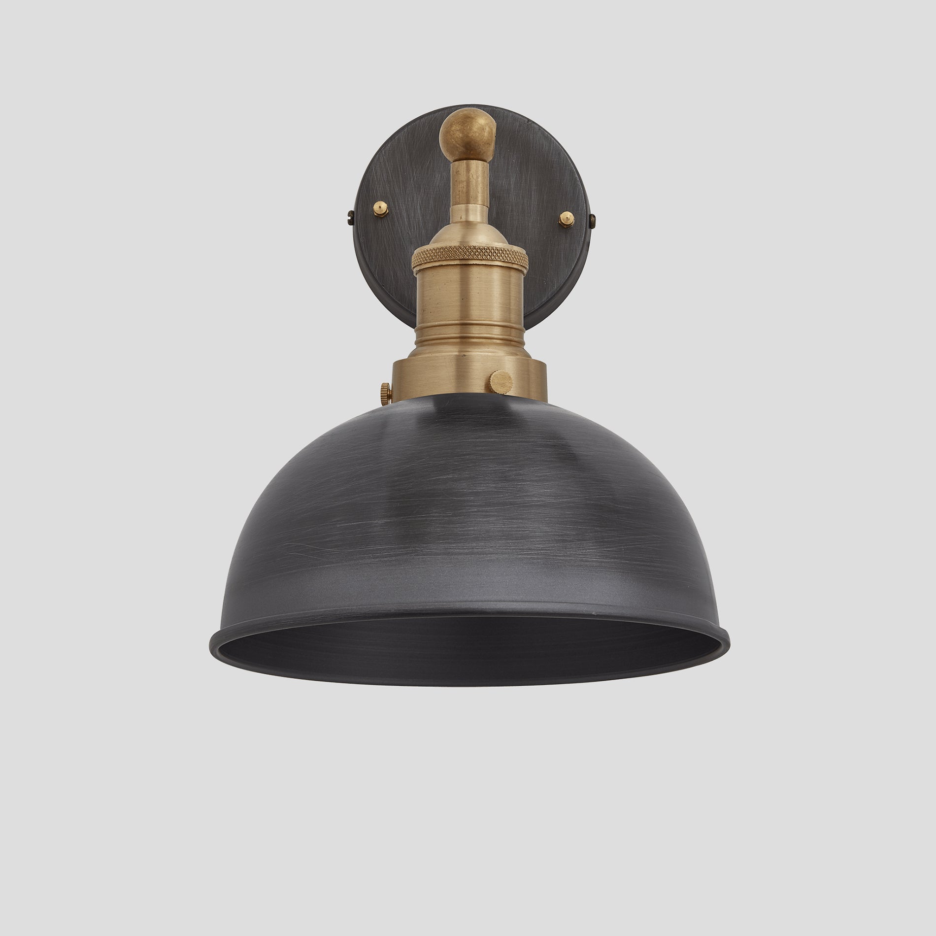 Brooklyn Dome Wall Light - 8 Inch - Pewter Industville BR-DWL8-P-BH