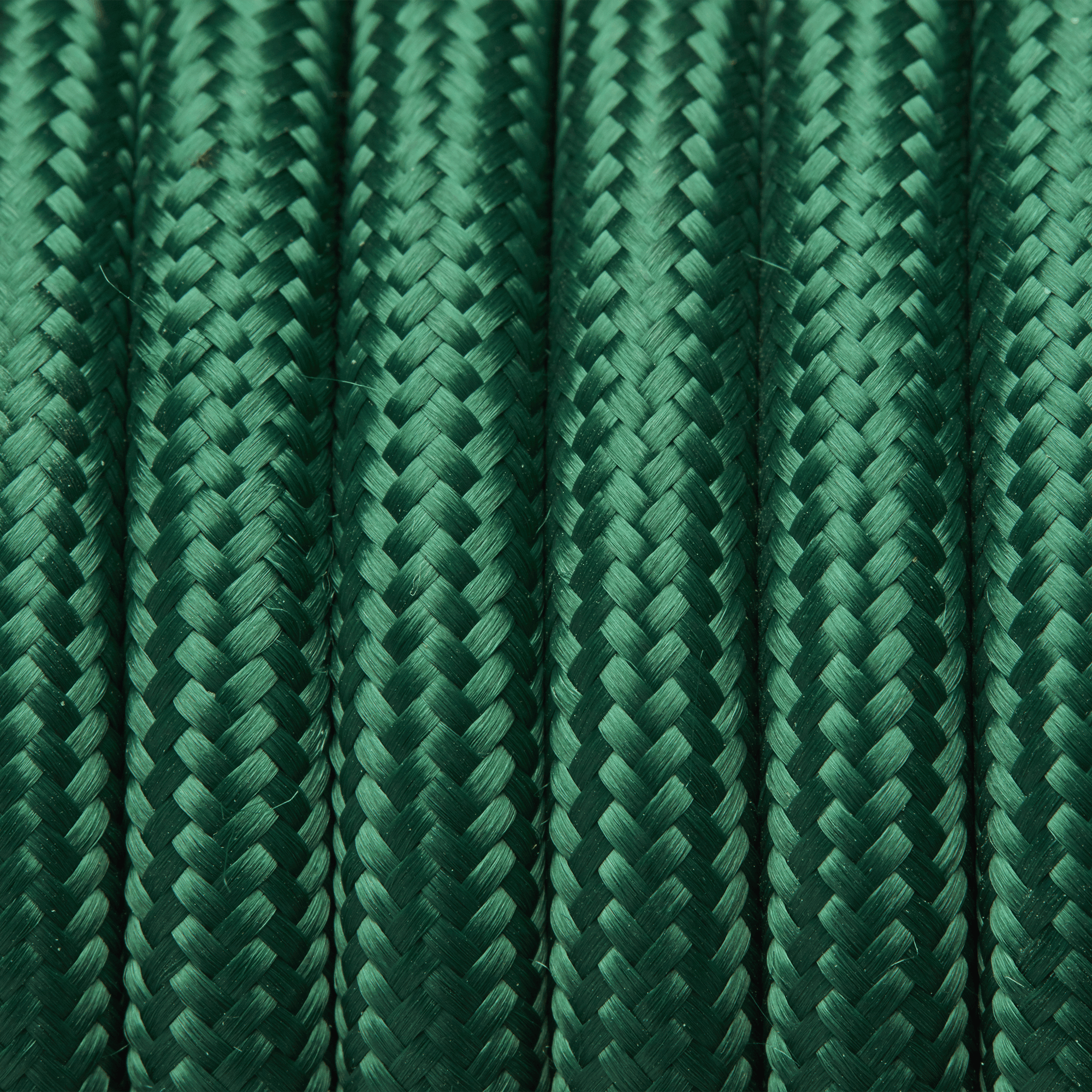 Dark Green Round Fabric Flex - 3 Core Braided Cloth Cable Lighting Wire Industville FL-R-DG