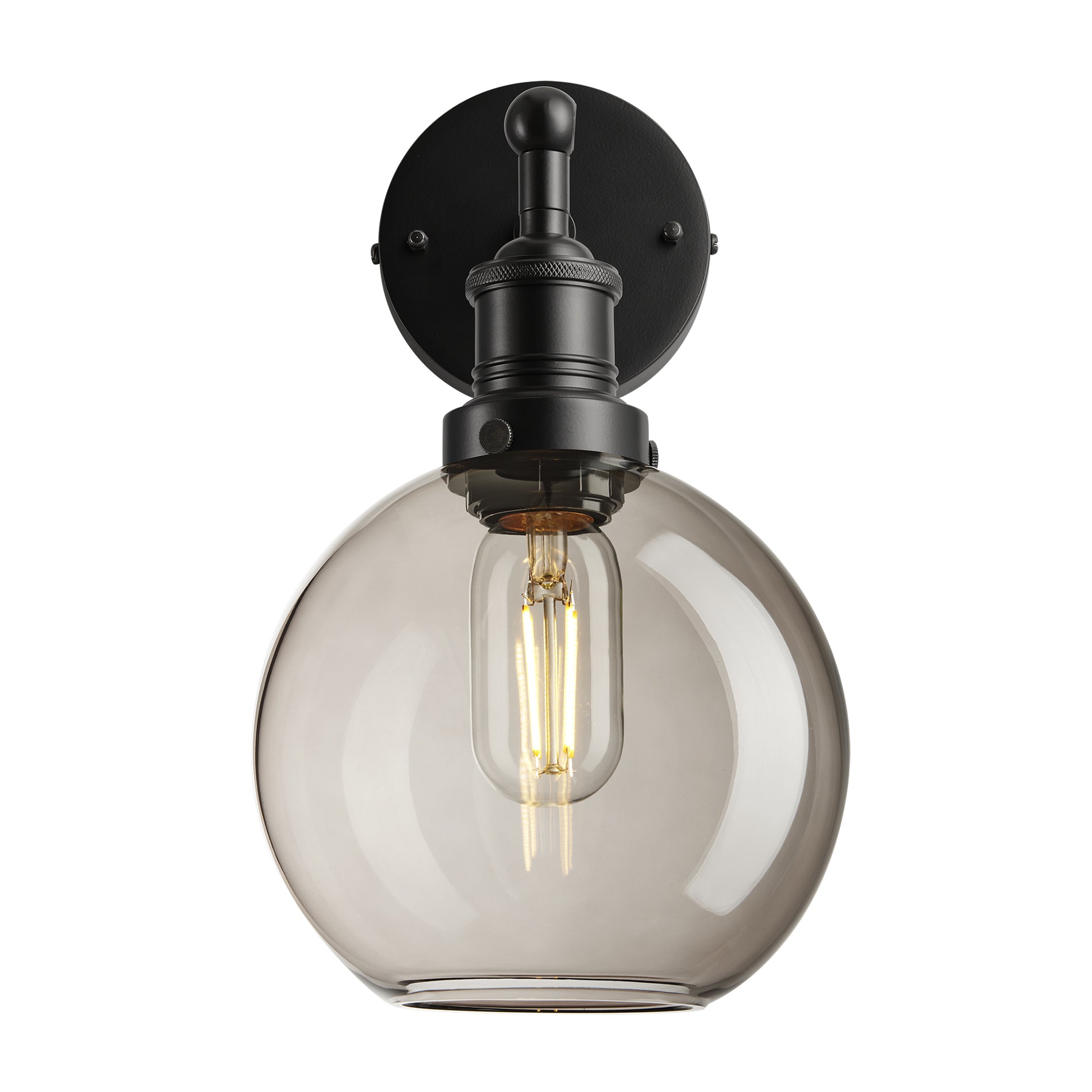 Brooklyn Glass Globe Wall Light - 7 Inch - Clear | Industville ...