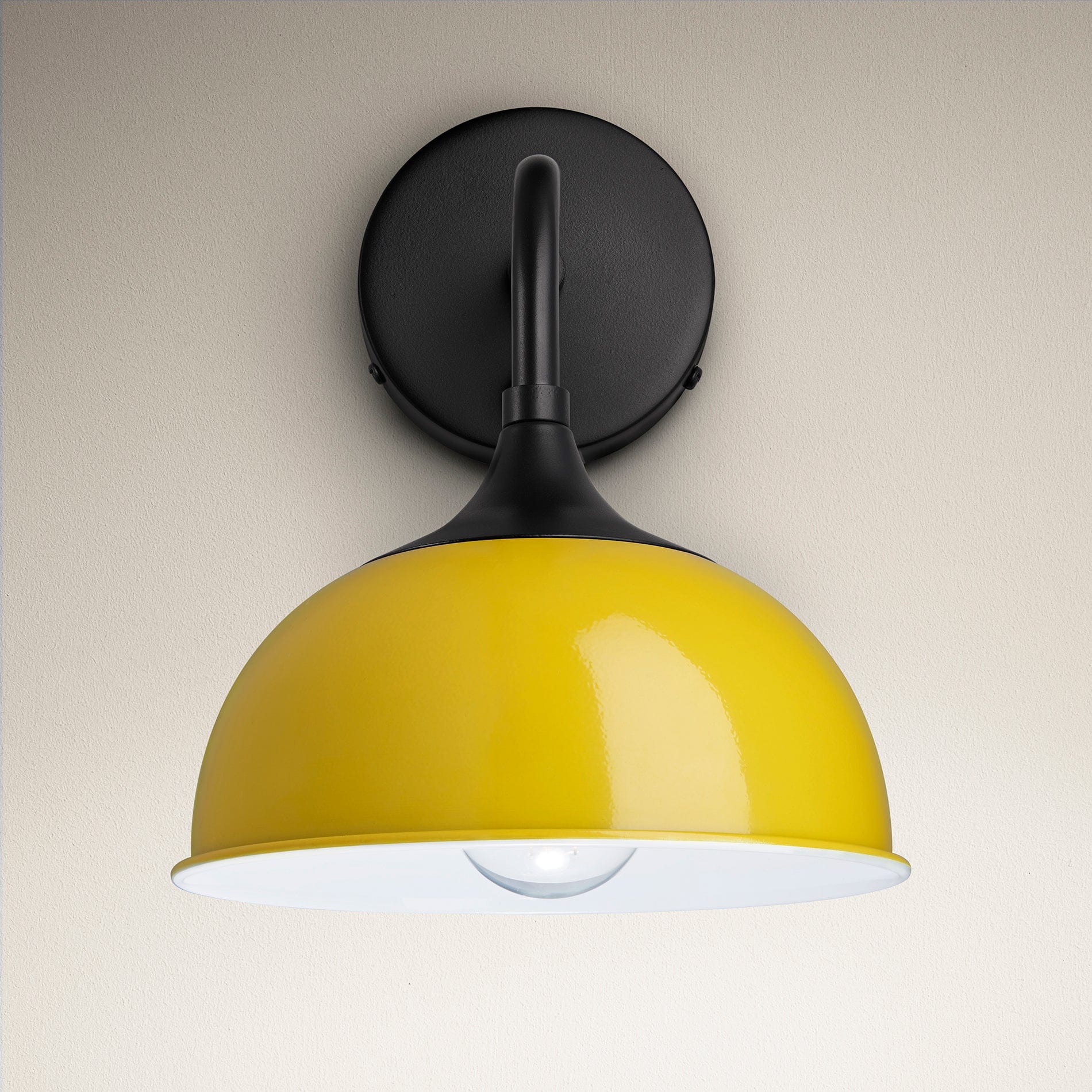 Chelsea Dome Wall Light - 8 Inch - Yellow Industville