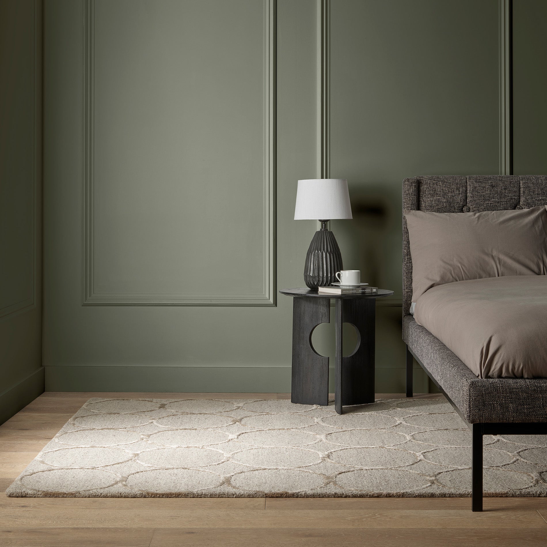 Alva Hand Tufted Wool and Viscose Rug - Light Brown - Industville