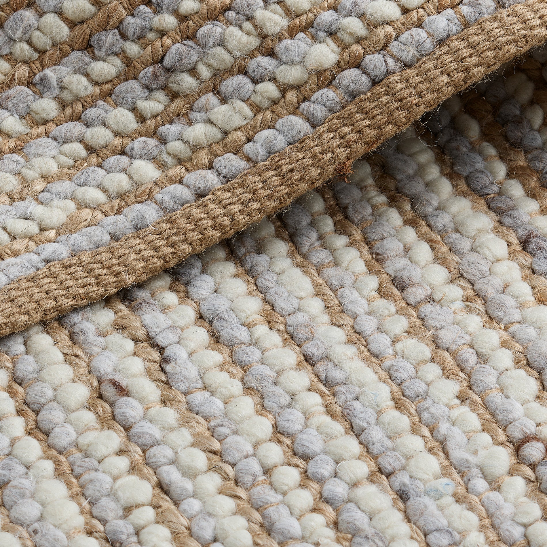 Hand Woven Rugs | Petton Hand Woven Jute & Wool Rug in Natural & Cream ...