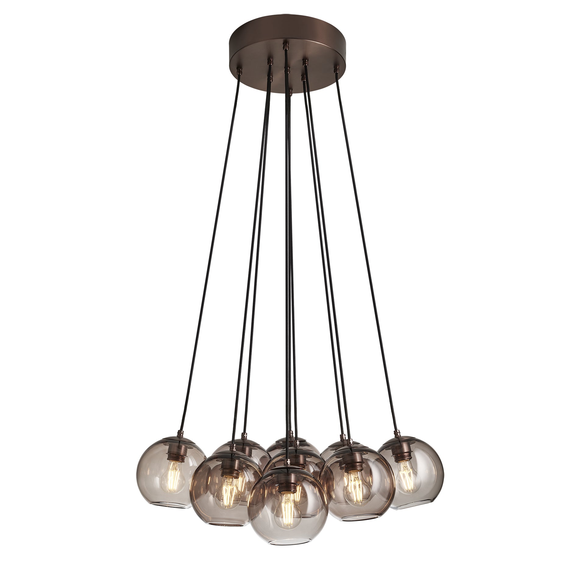Preston Glass Globe 9 Wire Cluster Lights | Uplift Your Space