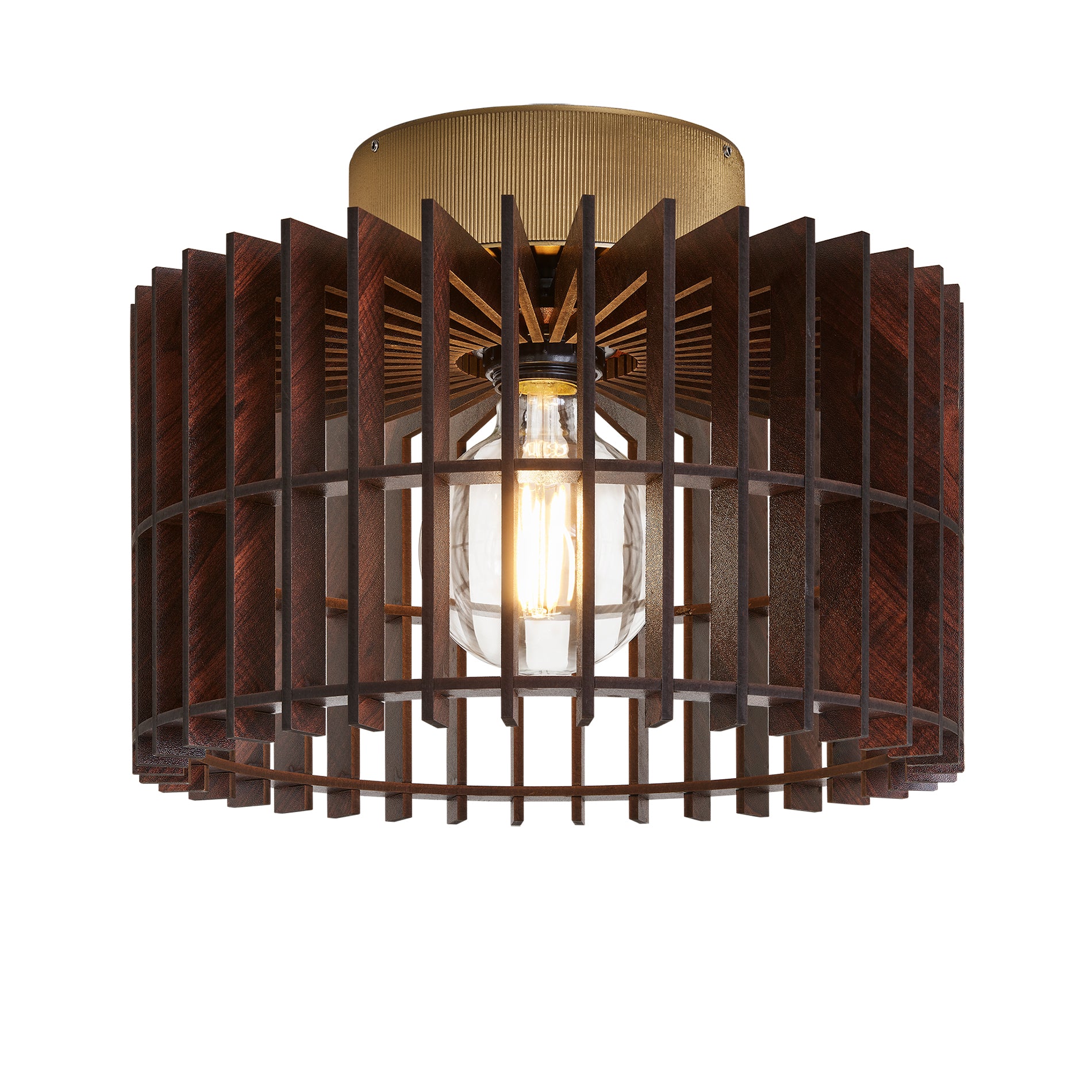 Light Rift Rift Slatted Drum Semi Flush Mount Light | Free Returns