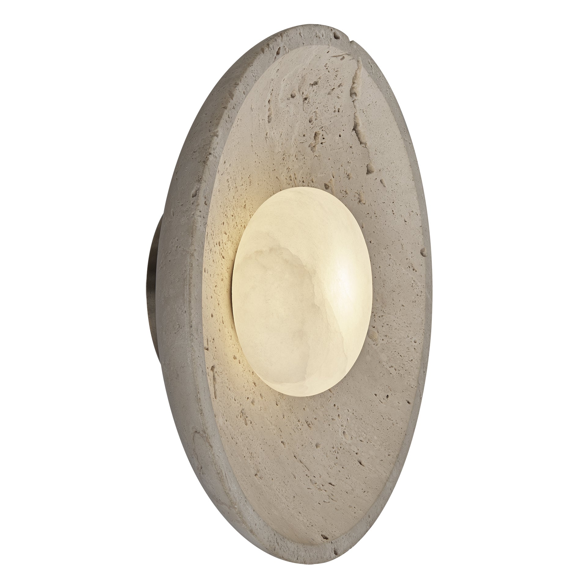 Travertine & Alabaster Wall Light - 10 inch - Natural | Free shipping ...
