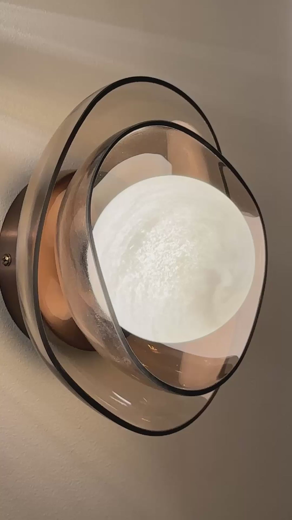 Dulwich Layered Mocha Glass Wall Light  in Bronze finish