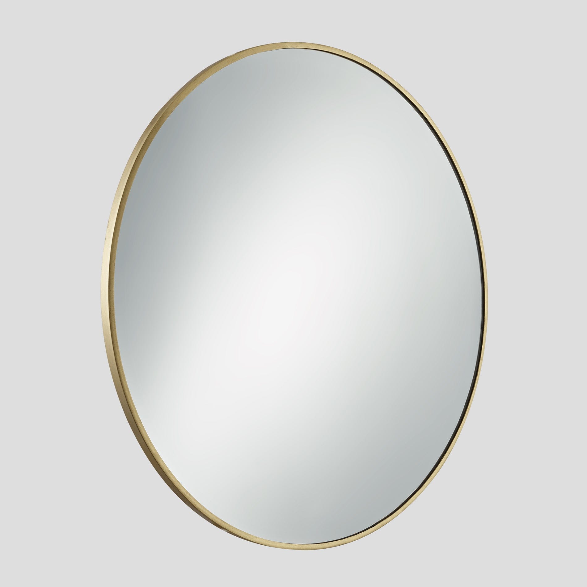 Urban Round Wall Mirror - 31 Inch - Brass Frame Industville UR-R-WM31-B