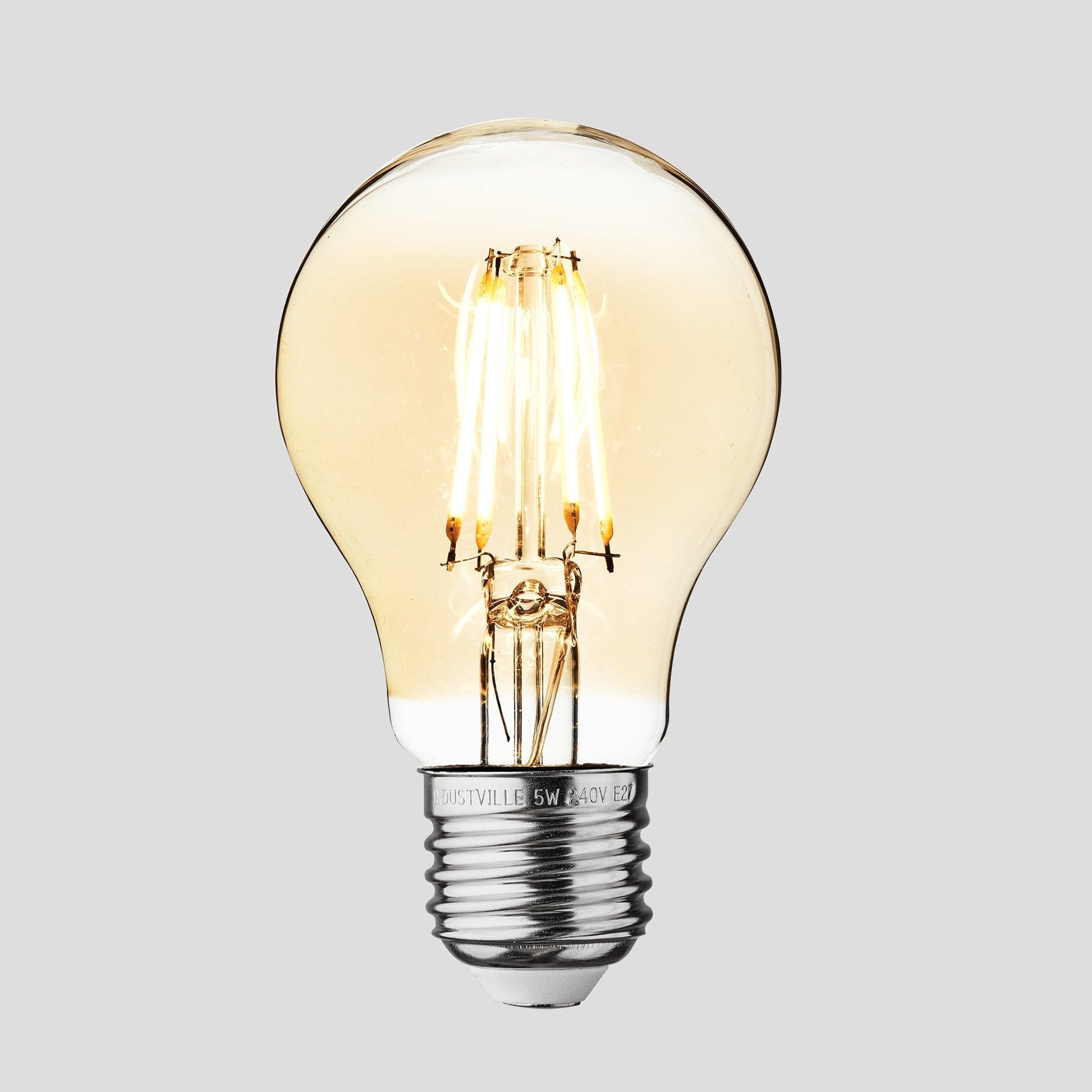 Vintage LED Edison Bulb Old Filament Lamp - 5W E27 Classic A60 Industville A60-5W-A