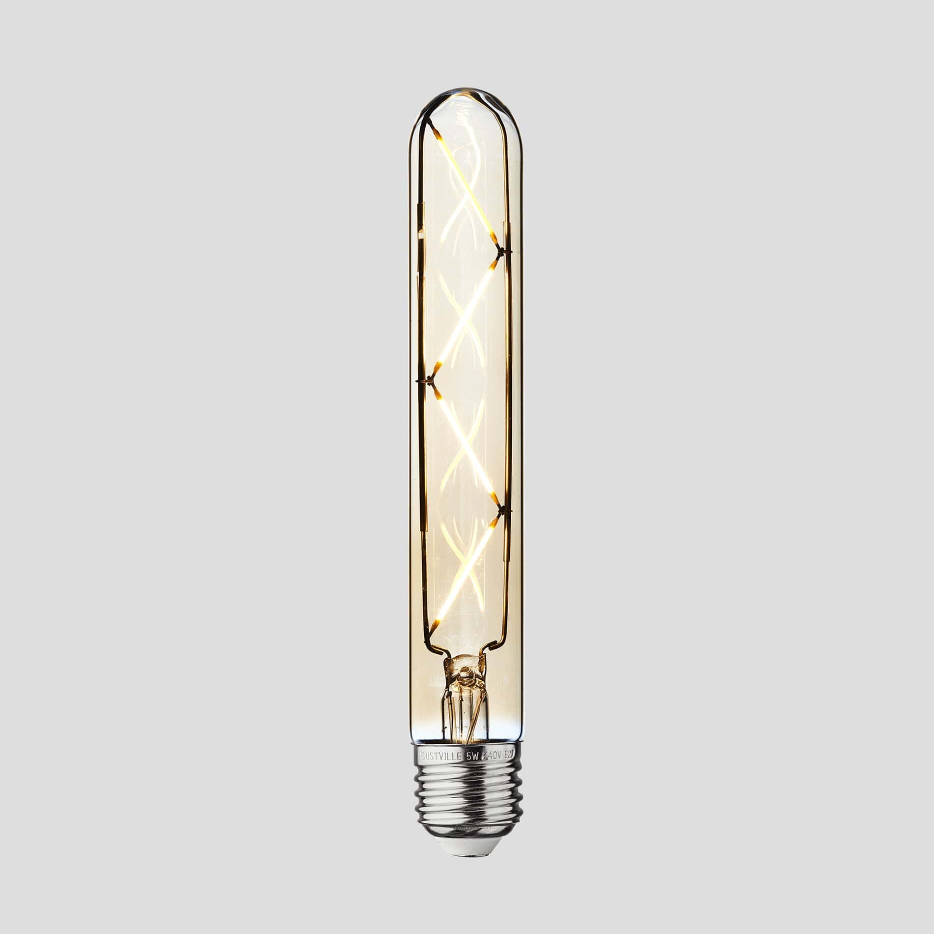 Vintage LED Edison Bulb Old Filament Lamp - 5W E27 Cylinder T30 Industville T30-5W-A