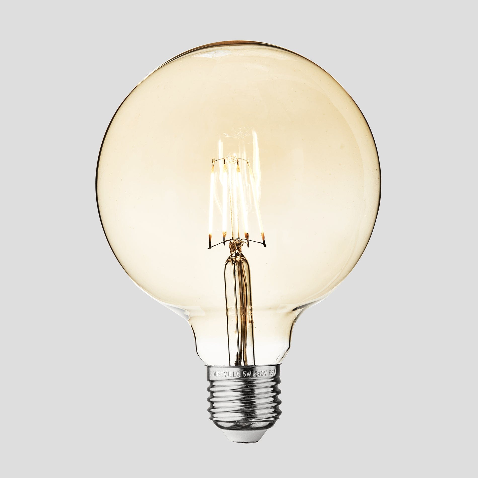 Vintage LED Edison Bulb Old Filament Lamp - 5W E27 Globe G125 Industville G125-5W-A