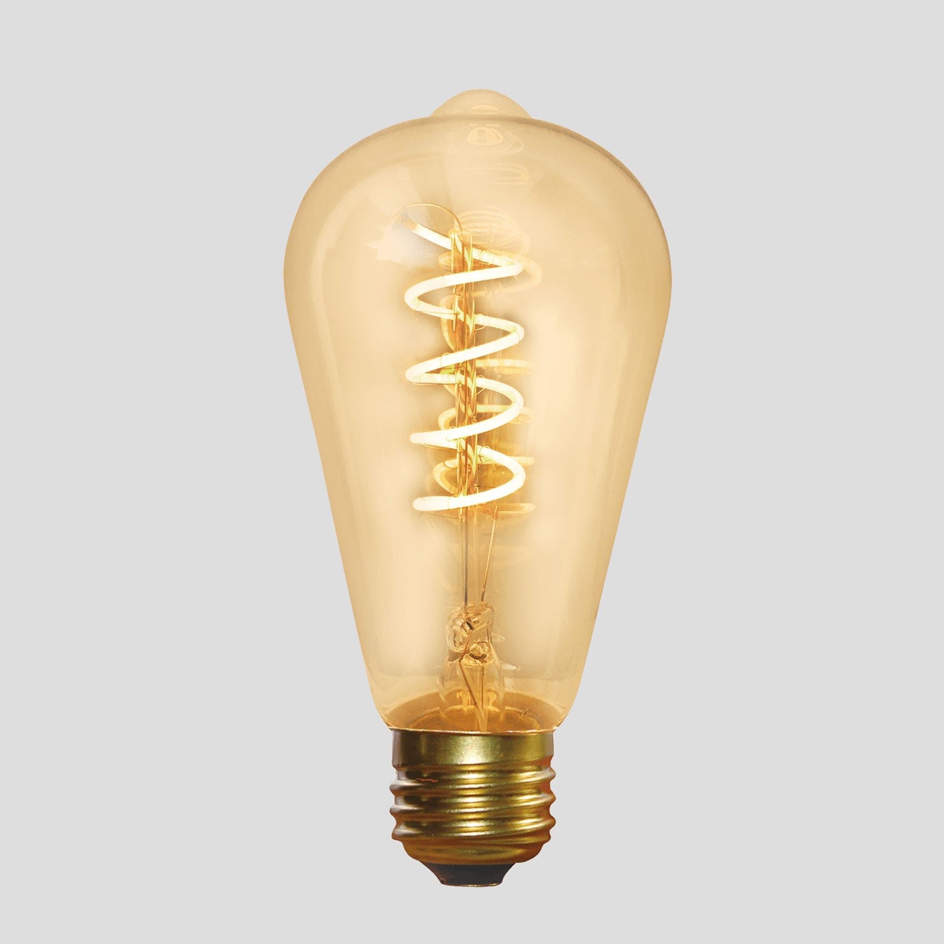 Vintage LED Spiral  Edison Bulb - 5W E27 Pear ST64 Industville ST64-SP-5W-A
