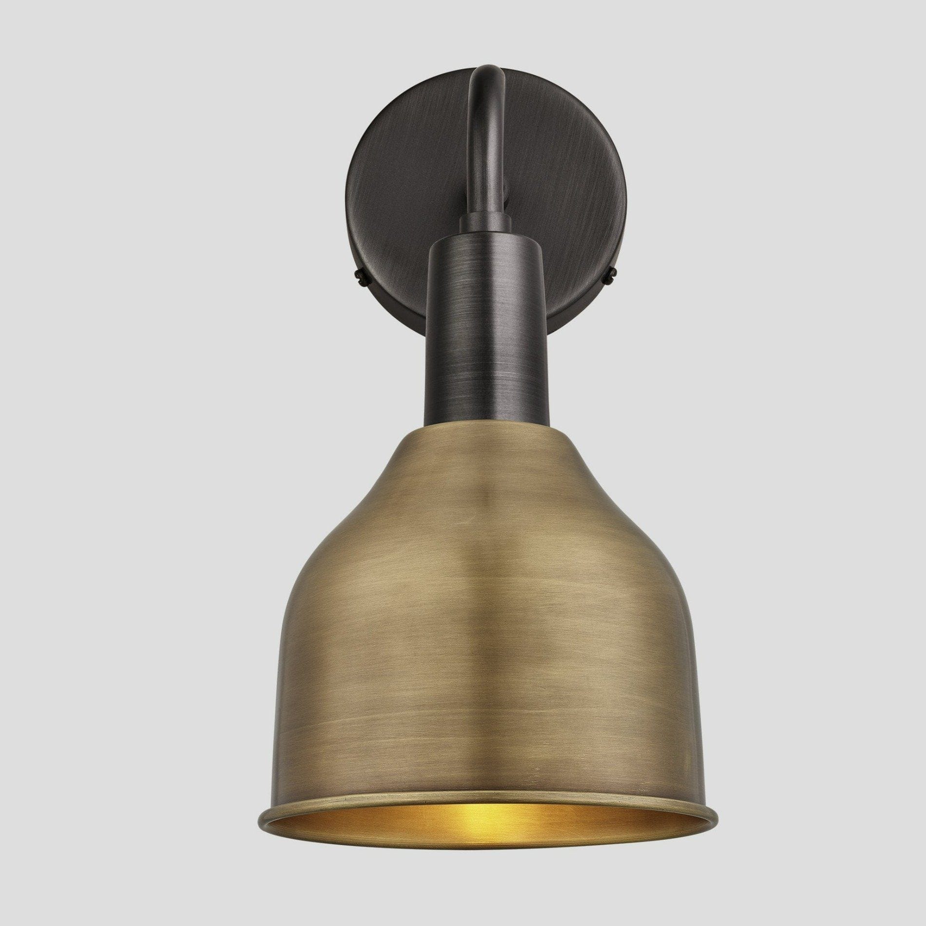 Sleek Cone Wall Light - 7 Inch - Brass Industville