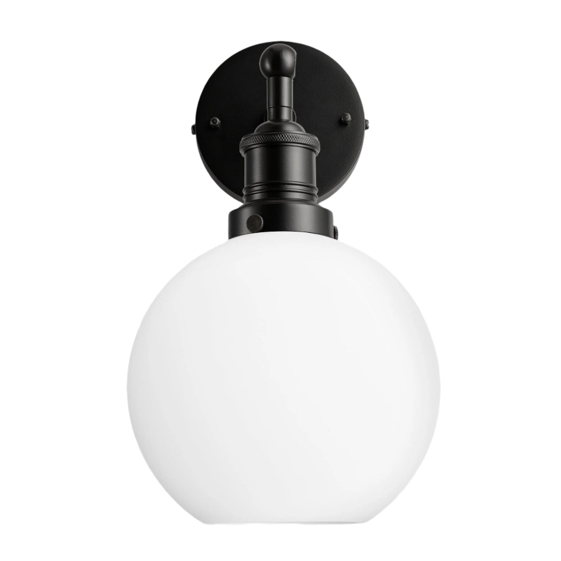 Brooklyn Opal Glass Globe Wall Light 7 Inch Industville