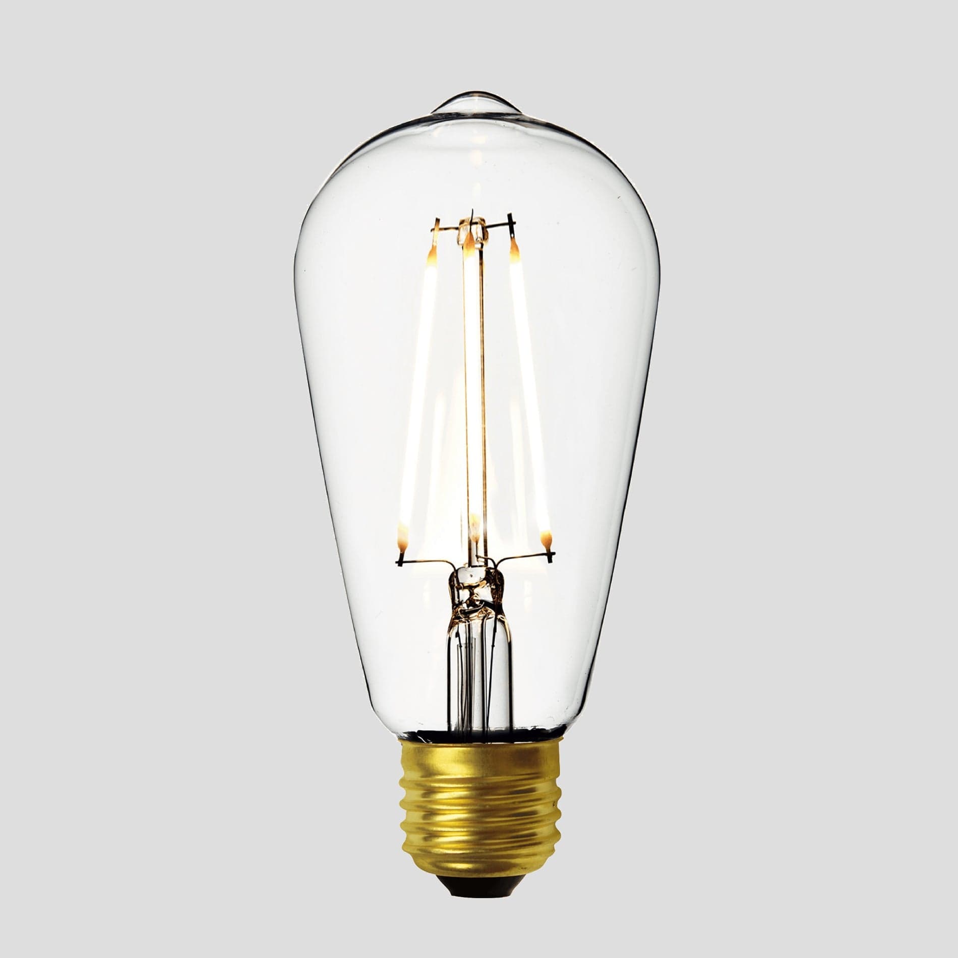 Vintage LED Edison Bulb Old Filament Lamp - 7W E27 Pear ST64 Industville ST64-7W-C