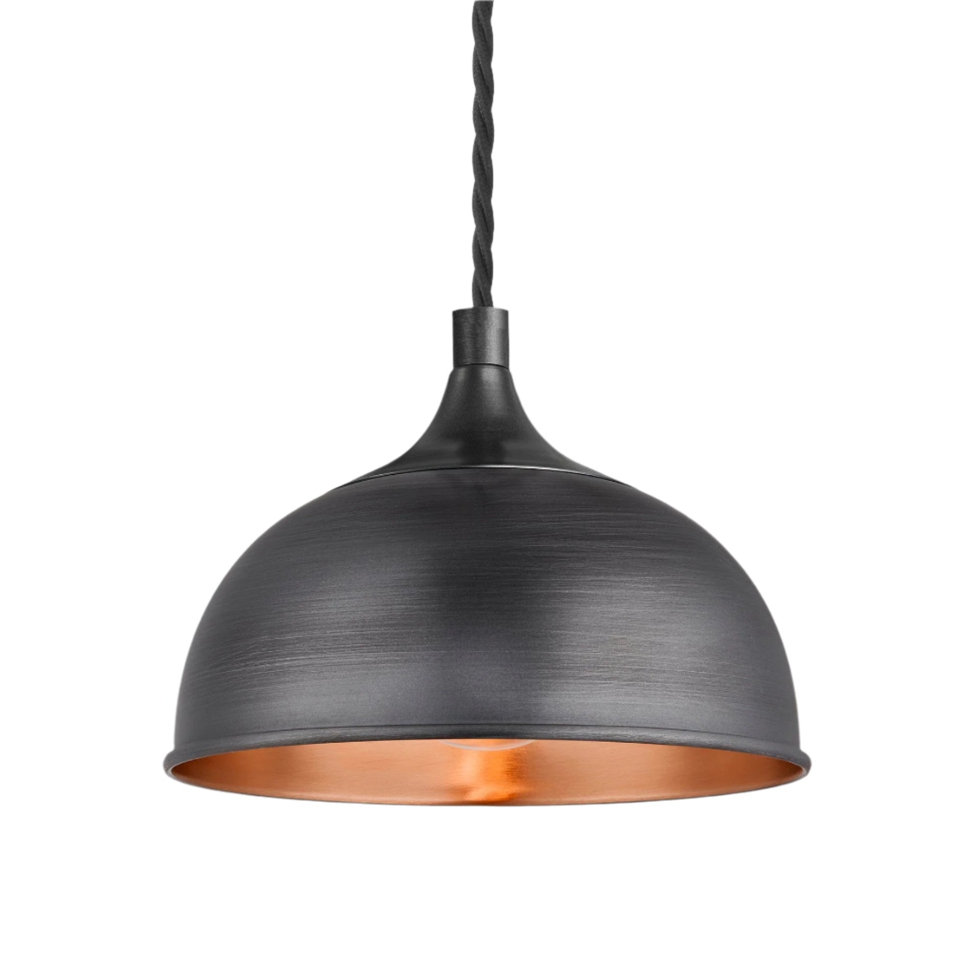 Chelsea Colourful 8 Inch Dome Pendant Light | Robust Designs - Pewter ...