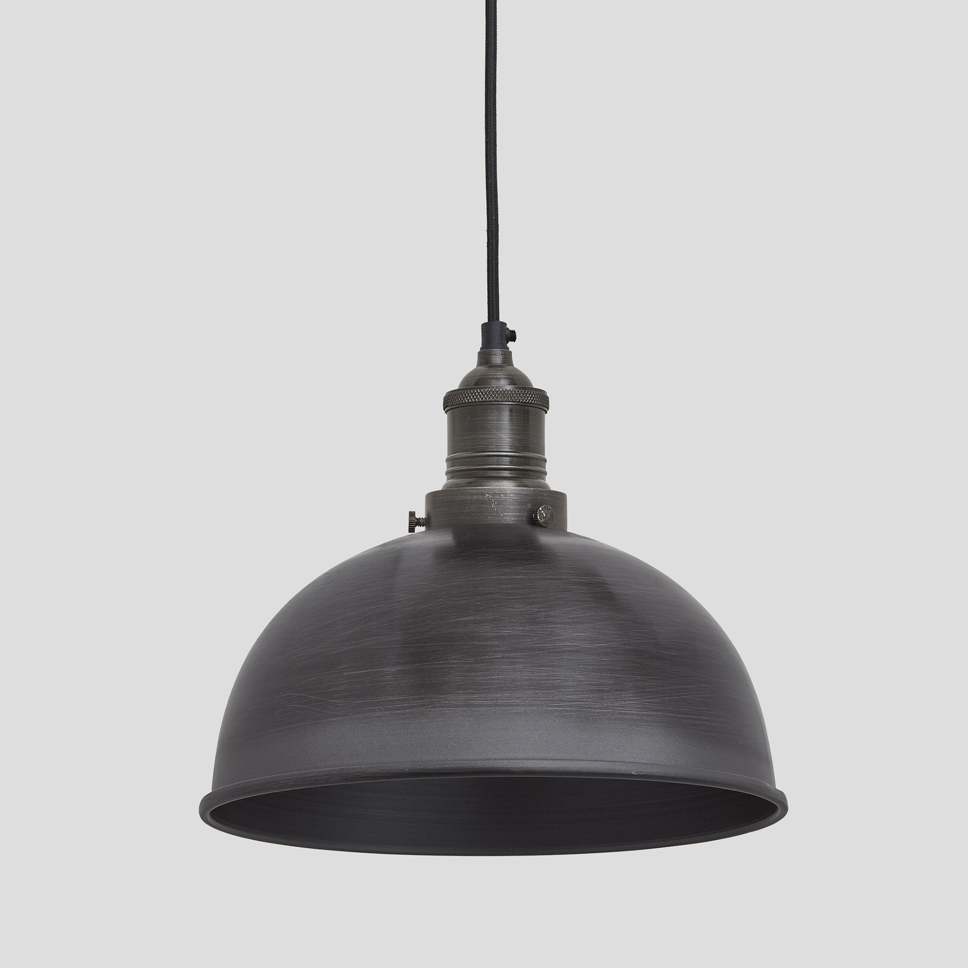 Brooklyn Dome Pendant Light - 8 Inch - Pewter Industville BR-DP8-P-PH