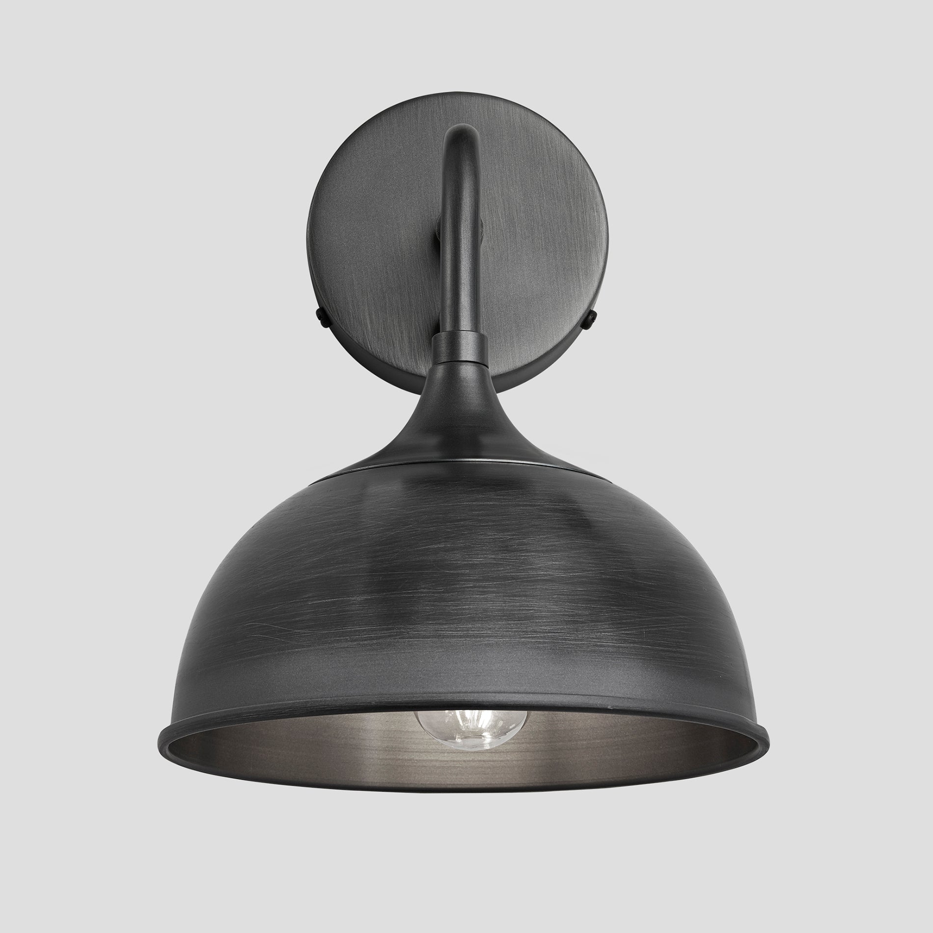 Chelsea Dome Wall Light - 8 Inch - Pewter Industville
