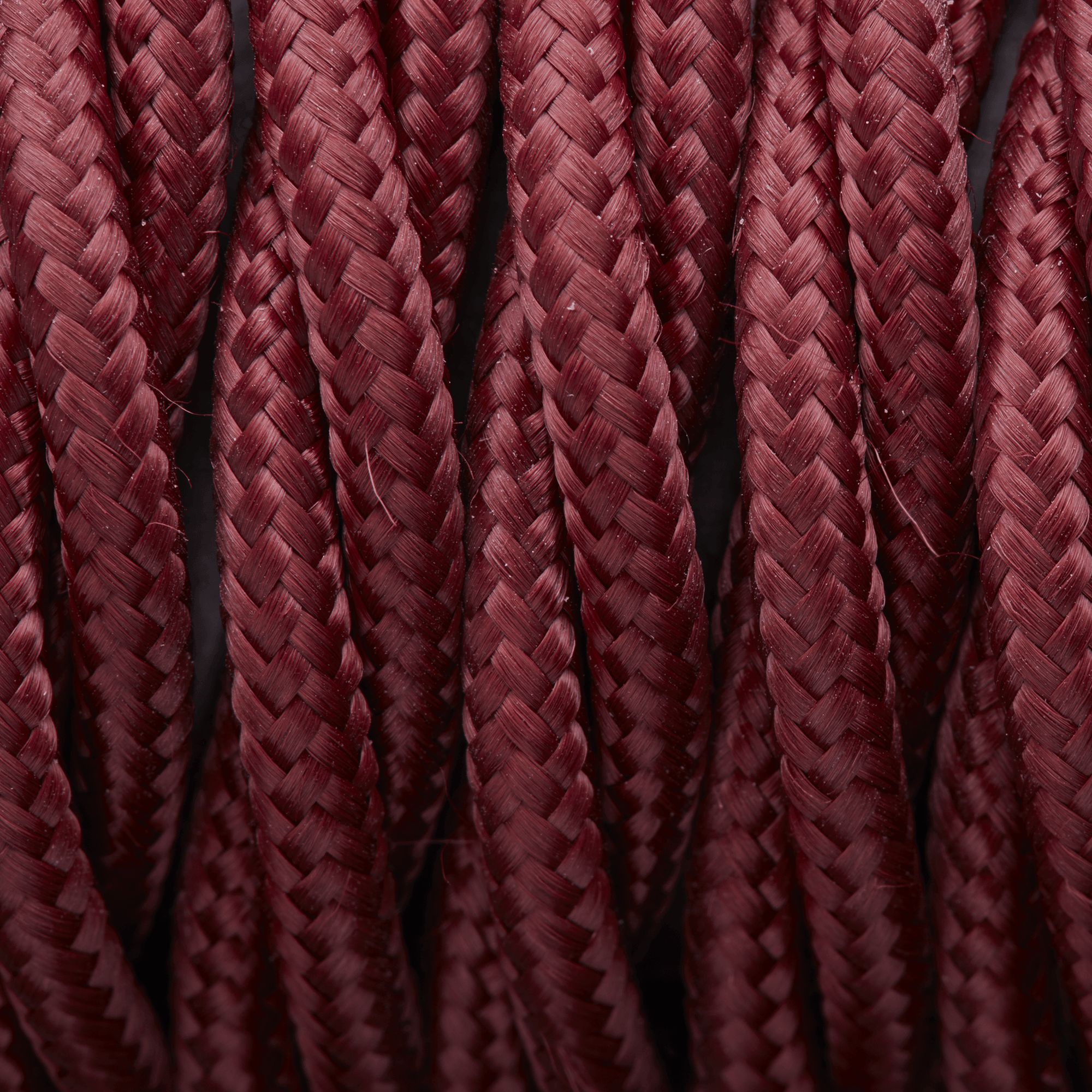 Burgundy Twisted Fabric Flex - 3 Core Braided Cloth Cable Lighting Wire Industville FL-T-BU