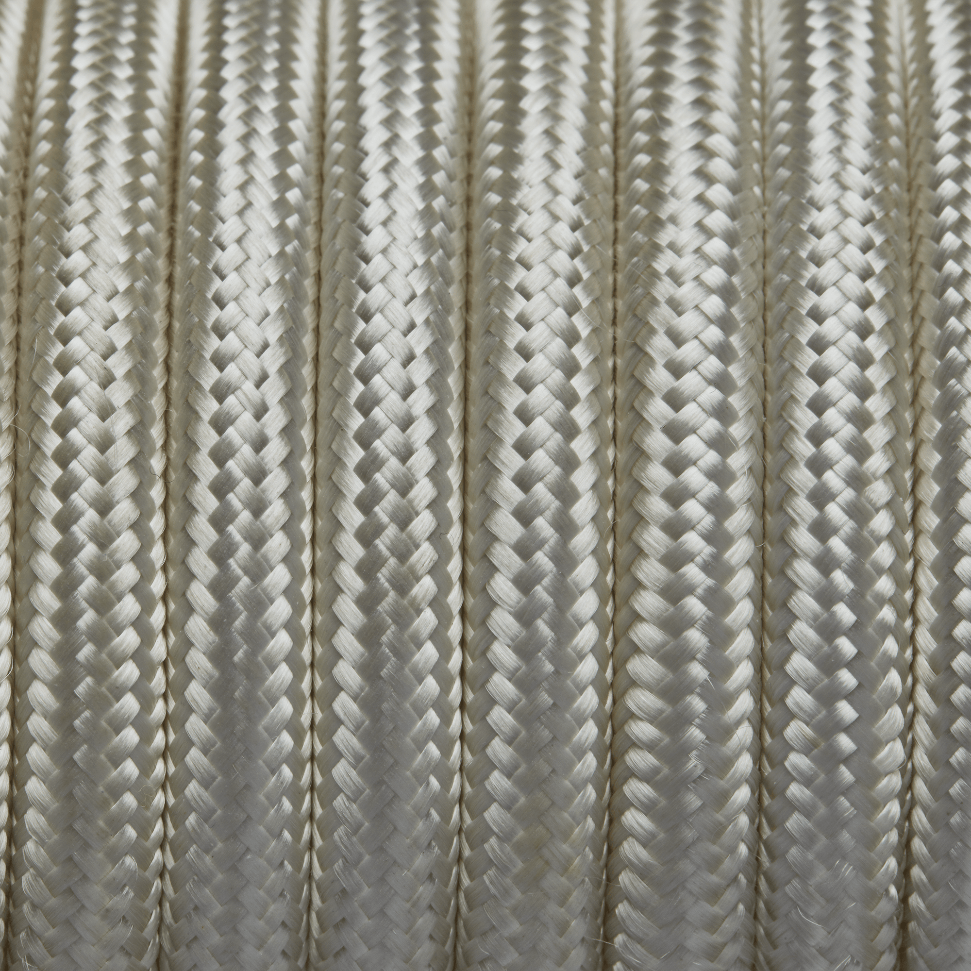 Cream Round Fabric Flex - 3 Core Braided Cloth Cable Lighting Wire Industville FL-R-CR
