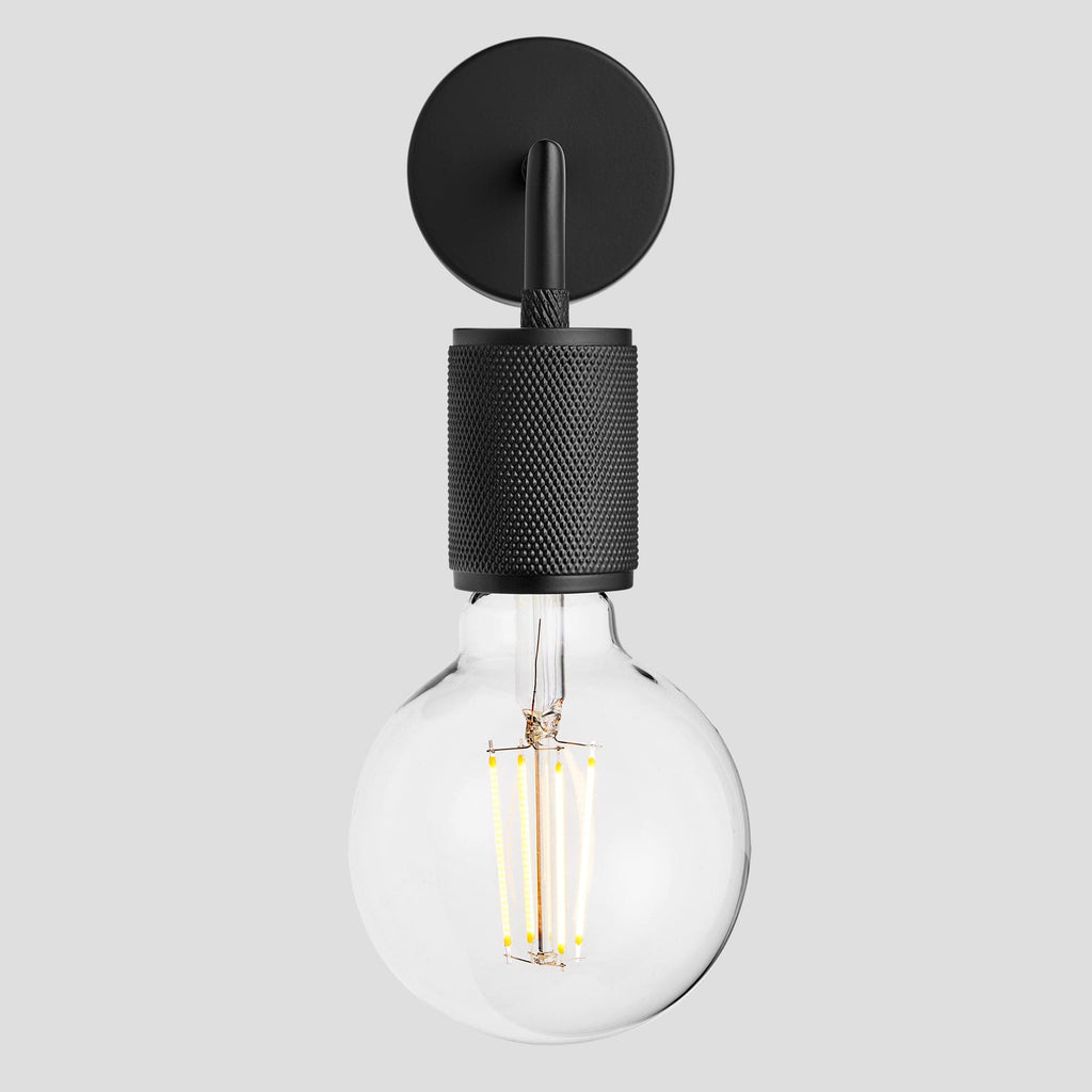 Knurled Edison Bulb Wall Lights - Black - Industville