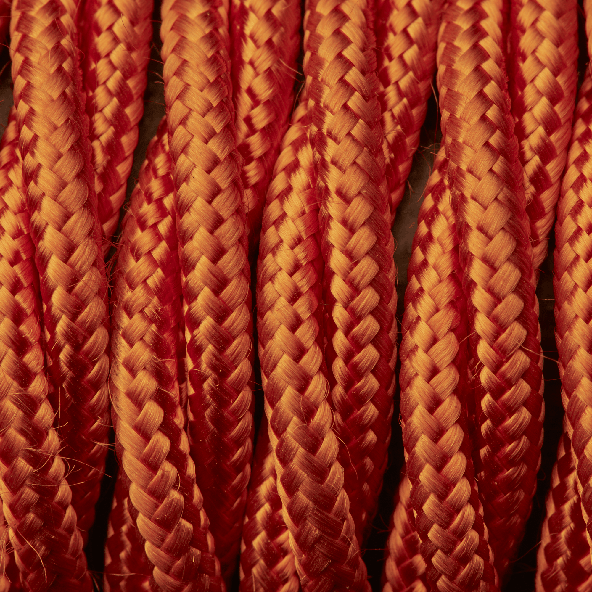Orange Twisted Fabric Flex - 3 Core Braided Cloth Cable Lighting Wire Industville FL-T-OR