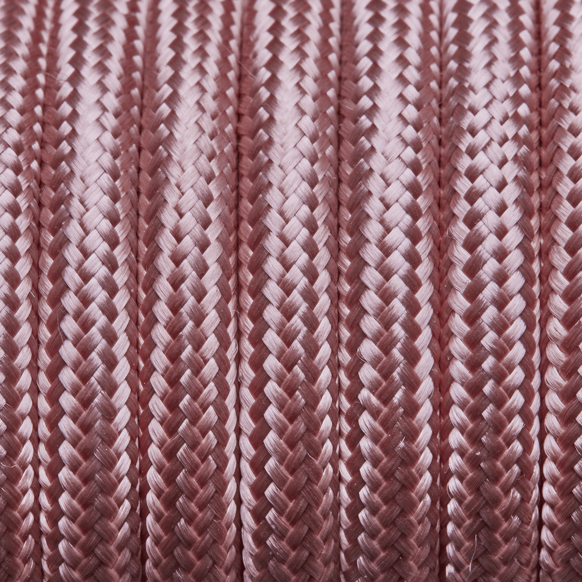 Pale Pink Round Fabric Flex - Braided Cloth Cable Lighting Wire Industville FL-R-PK